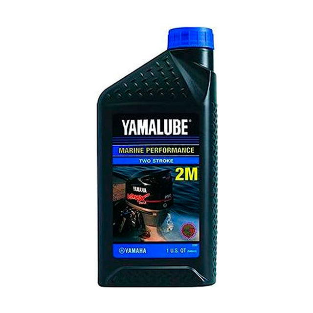 Roll over image to zoom in Yamaha LUB-2STRK-M1-12 Yamalube 2M Marine 2-Stroke Oil NMMA TC-W3 Quart