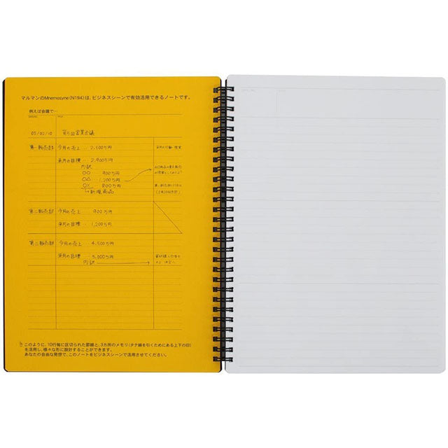 Maruman Mnemosyne Special Memo Notepad - B5 (6.9" X 9.8") - 7 mm Rule Divisions - 30 Lines X 80 Sheets (Pack of 2)