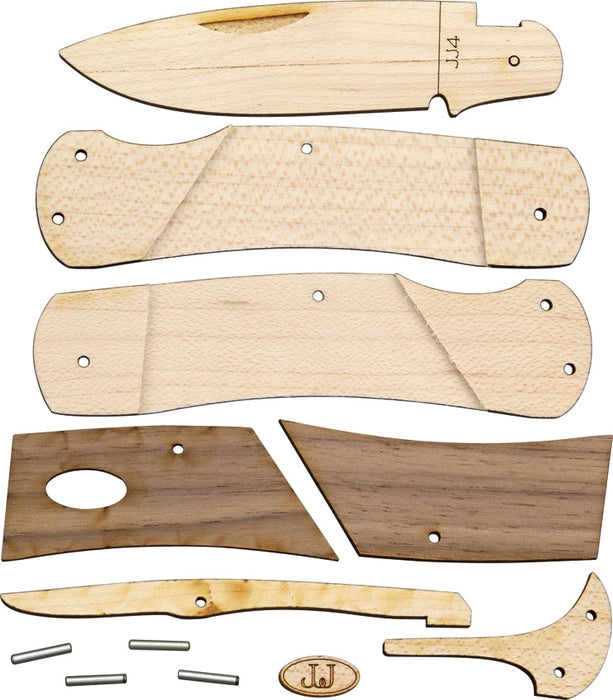 JJ's LockBack Wooden Pocket Knife Kit - Great for teaching proper knife handling and safety