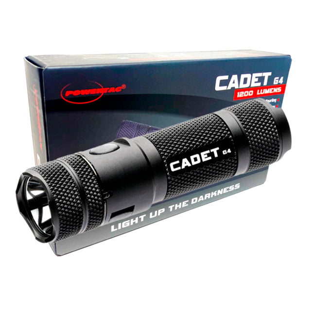 PowerTac Cadet-G4: Rechargeable Subcompact Tactical Flashlight - Powerful 1200 Lumens and Versatile Performance