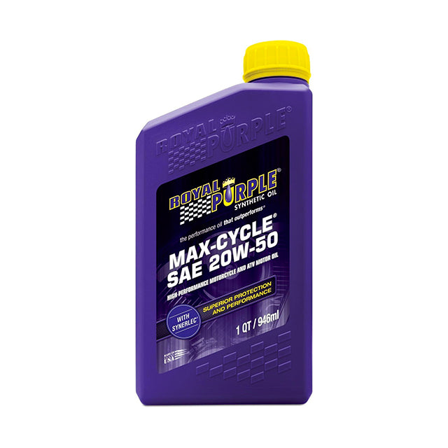 Royal Purple 01316 Max Cycle 20W-50 High Performance Synthetic Motorcycle Oil - 3 Quart PACK