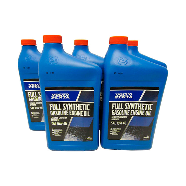 Volvo Penta OEM Synthetic Engine Oil 10w-40 Quart 32oz Qt 21681794 Pack of 5