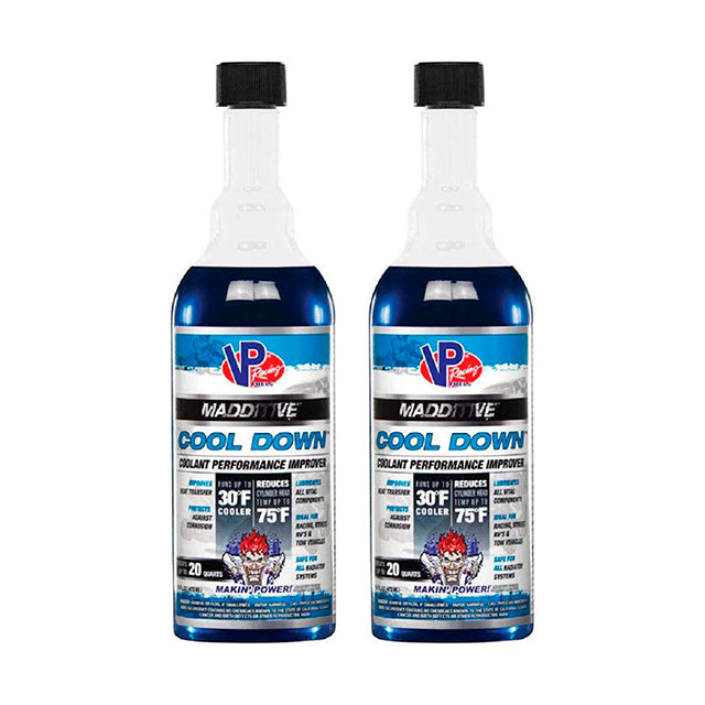 VP Racing Fuels Radiator System Additive - Cool Down, 16 Ounces (2 Pack). Safe For All Radiators. Decreases Engine Temps Up To 30 degrees F