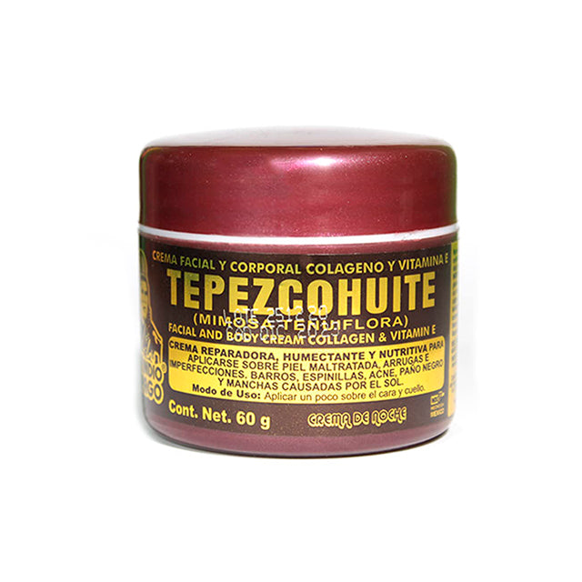 DEL INDIO PAPAGO Facial Night Cream With Tepezcohuite 60g - Hydrates the Skin