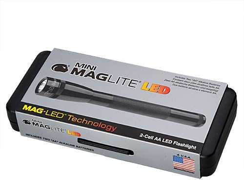 Maglite Mini LED 2-Cell AA Flashlight in Presentation Box Black