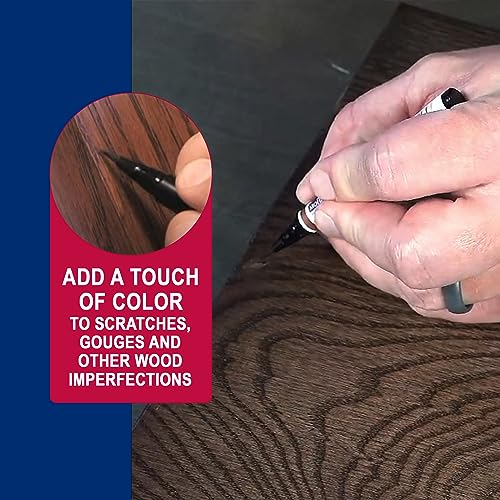 Mohawk Wood Stain Brush Tip Markers Furniture Touch Up Kit, Assorted Colors M265-2201, 6 Pack