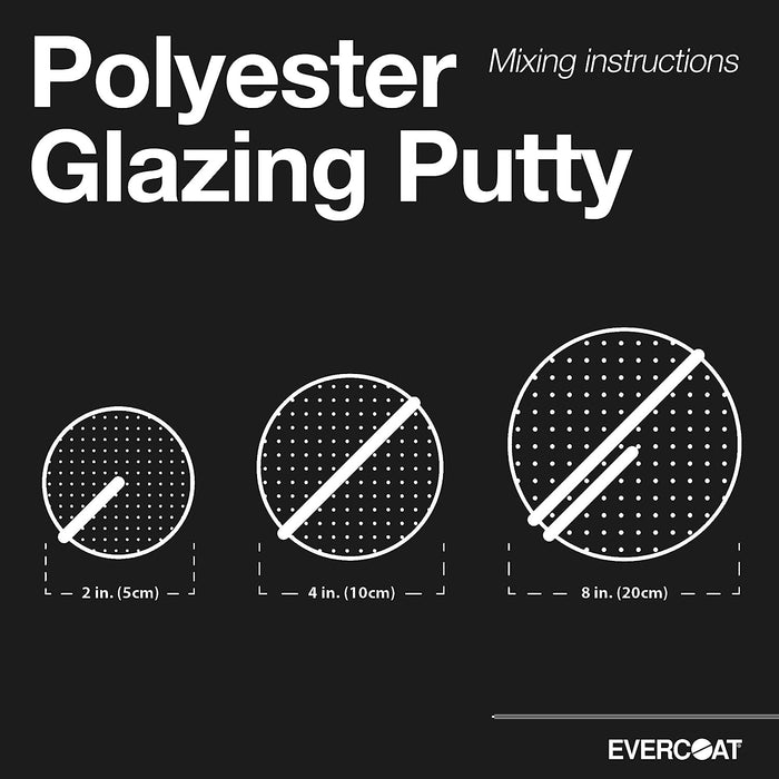 Evercoat Polyester Glazing Putty for Galvanized Steel, Aluminum, Fiberglass & More - 20 Oz