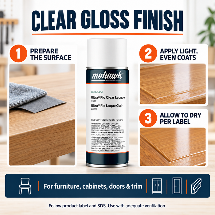 How to use Mohawk M102-0450 Ultra-Flo Clear Gloss Lacquer