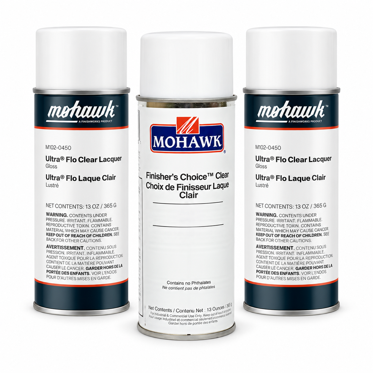 Mohawk professional three-pack with sanding sealer and two clear gloss aerosols