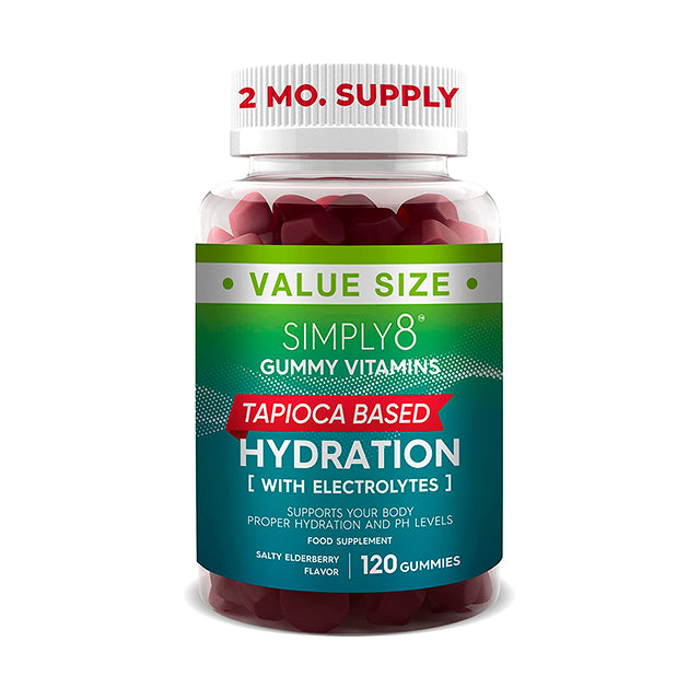 Simply8 Electrolytes Hydration Gummies – 2 Mo.Supply- Support Rehydration with Sodium Calcium Potassium Zinc & Chloride – for Workout, Hiking,Cycling - Tapioca Based,Gelatin Free,Kosher, Halal Gummies