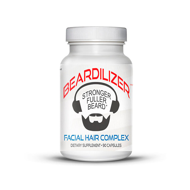 Beardilizer ® - #1 Facial Hair and Beard Growth Complex for Men - 90 Capsules Powerful Nutrients Blend