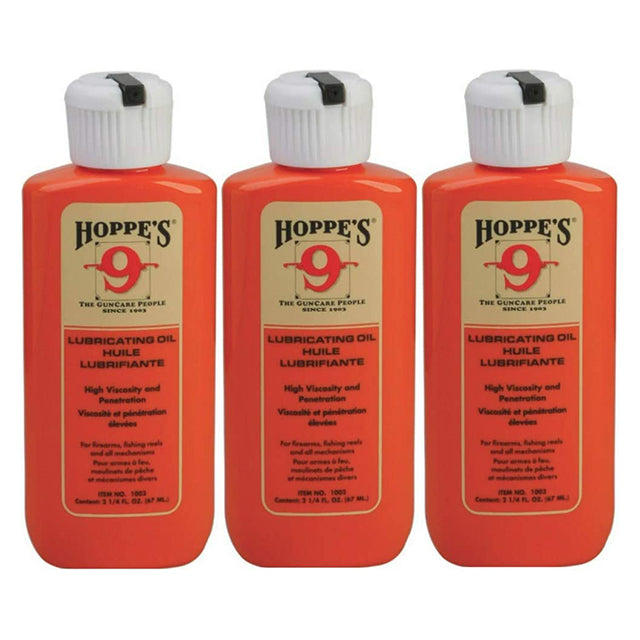 HOPPE'S No. 9 Lubricating Oil, 2-1/4 ounces Bottle (3-Pack)