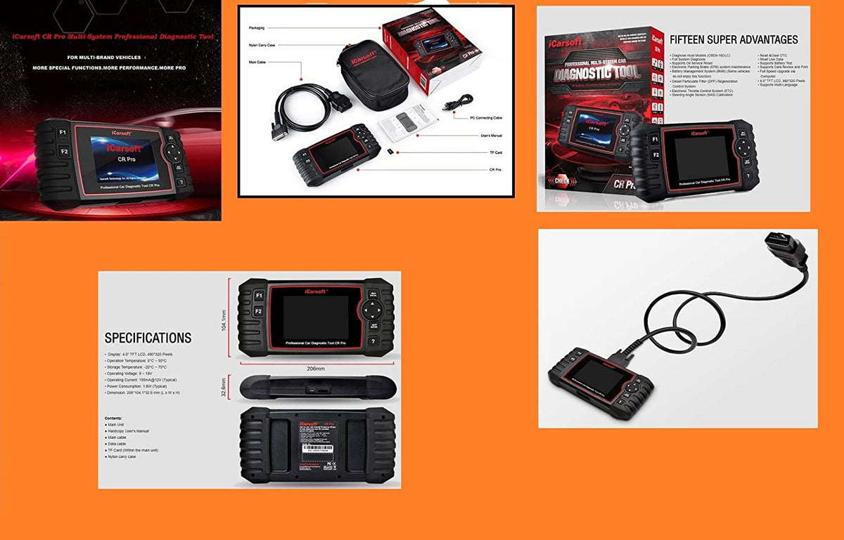 Icarsoft CR Pro Multi-System Professional Diagnostic Tool 